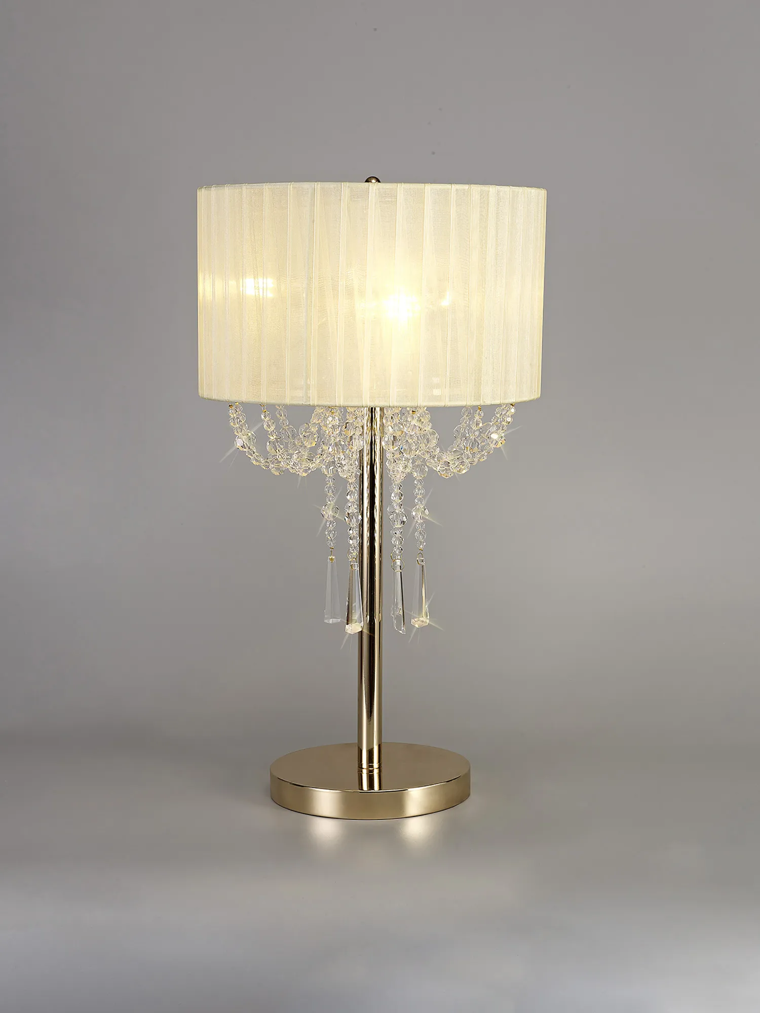 IL31759  Freida 55cm Crystal Table Lamp 3 Light French Gold